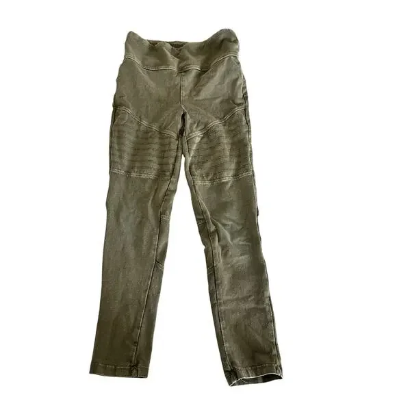Melrose and Market HIGH WAIST MOTO LEGGINGS IN OLIVE SARMA WASH Small 7/8 - Picture 2 of 4